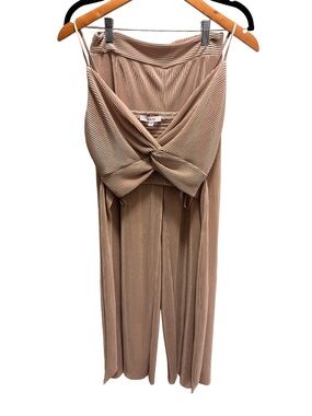 ✨ RO&DE Co-Ord Collection Bronze Pleated Two-Piece Pant Set - Size Small ✨